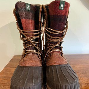 Black, Red, and Brown Boots. W Size 11